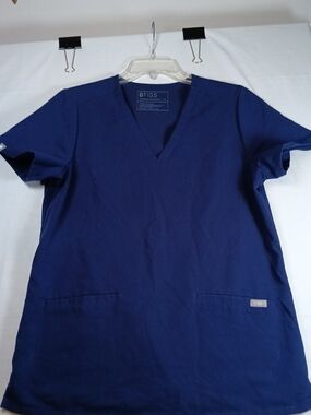 Figs Navy Technical Collection V-Neck Top